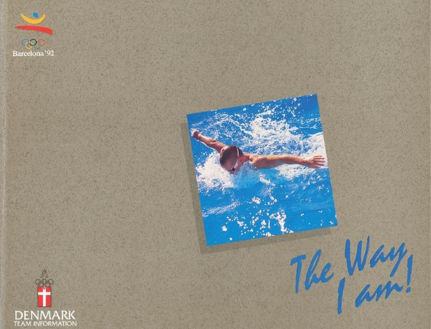 Buchumschlag mit einem Schwimmer im Wasser und dem Titel "The Way I Am" sowie Logo und Text der Olympischen Spiele 1992 in Barcelona.